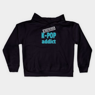 Certified K-Pop addict - stamped on Black Kids Hoodie